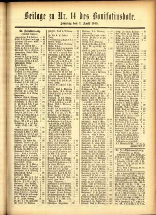 Zweite Ausgabe vom Sonntag, den 07. April 1895.