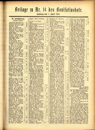 Zweite Ausgabe vom Sonntag, den 07. April 1895.