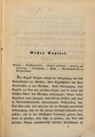 Die staatsrechtlichen Verhältnisse der Deutschkatholiken mit besonderem Hinblick auf Baden