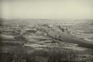 Leitmeritz (heute Litoměřice / Tschechien). Stadtansicht vom Radobil. Blick nach Osten