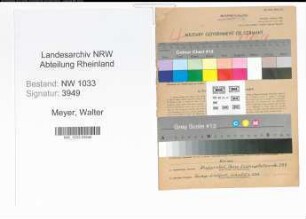 Entnazifizierung Walter Meyer , geb. 06.08.1904 (Verw.Inspektor)