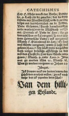Van dem hilligen Eestande.
