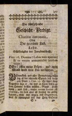 275-285, Die fuenfzehende Geschicht-Predigt