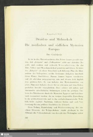 Kapitel VII Druiden- und Mithraskult