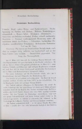 Dreizehnte Beobachtung.