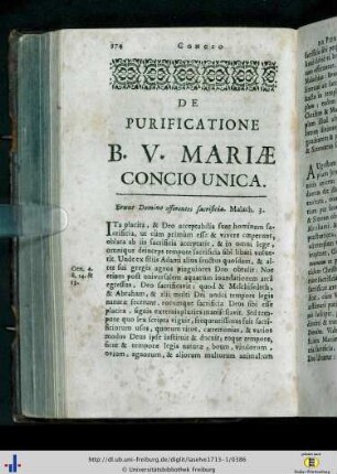 De Purificatione B. V. Mariae