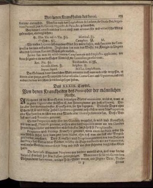 Das XXXIX. Capitel. Von denen Kranckheiten des Penis oder der männlichen Ruthe