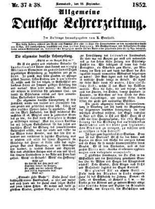 Die allgemeine deutsche Lehrerzeitung