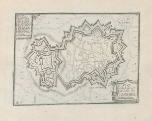 Plan de la Ville, et Citadelle de Pignerol [= Pinerolo]