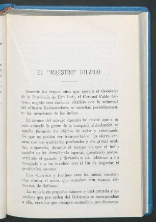 El "maestro" Hilario