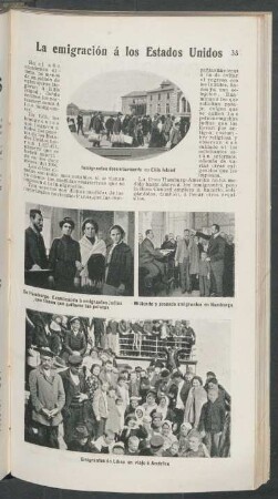 La emigración á los Estados Unidos