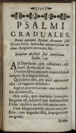 Psalmi Graduales. - Litaniæ De omnibus Sanctis.