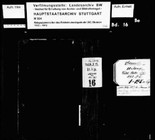 Kriegsstammrolle der 11. Kompanie des Feldrekrutendepots Nr. 243