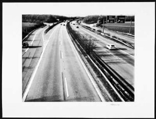 Autobahnkreuz Kaarst A 57, Blick über die A 52 nach Westen