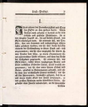 I. Wie Jacob Gottes an ihm erwiesene Barmherzigkeit und Treue dankbarlich rühme.