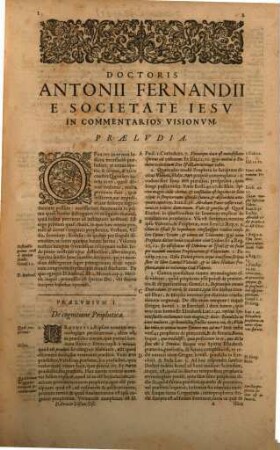 Doctoris Ant. Fernandii Conimbricensis ... commentarii in visiones veteris Testamenti : cum paraphrasibus capitum e quibus eruuntur