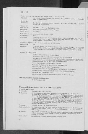 I.3 Universitätskonzil