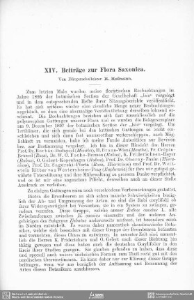 Beiträge zur Flora Saxonica