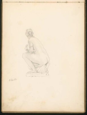 Frauenskulptur: Ansicht (aus: Skizzenbuch Walter Hentschel)