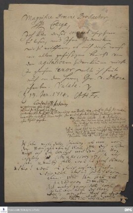 Brief von August Hermann Francke an [Paul Anton, Johann Heinrich Michaelis, Joachim Lange und Joachim Just Breithaupt].