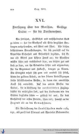 XVI. Fortsetzung über den Menschen. Geistige Kultur - für die Dorfbewohner