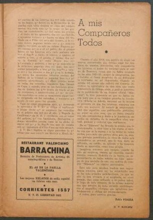A mis Compañeros Todos