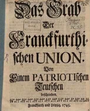 Das Grab der Frankfurter Union
