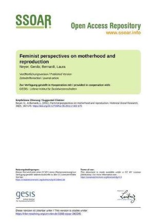 Feminist perspectives on motherhood and reproduction