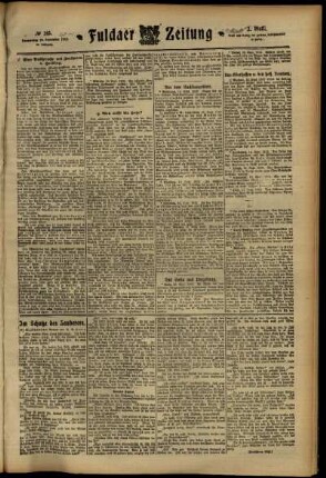Zweite Ausgabe vom Donnerstag, den 19. September 1912.