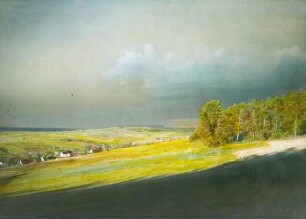 Langenhennersdorf nach dem Gewitter : Langenhennersdorf, Ortsteilansicht