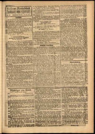 Zweite Ausgabe vom Samstag, den 27. Dezember 1919.