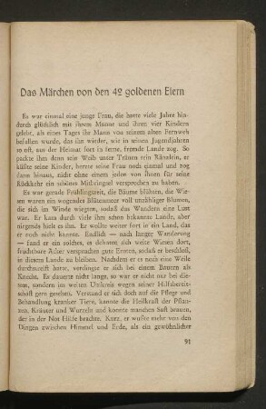 Das Märchen von den 42 goldenen Eiern
