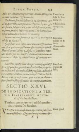 Sectio XXVI.