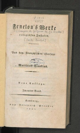 Bd. 2: Fenelon's Werke religiösen Inhalts