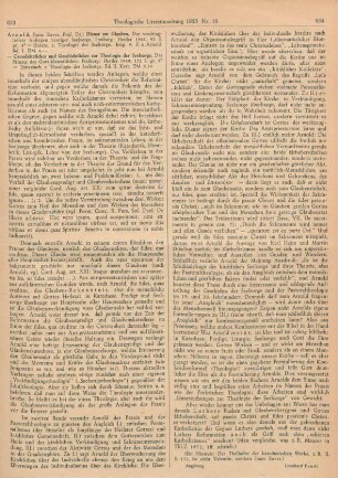 633-634 [Rezension] Arnold, Franz Xaver, Grundsätzliches und Geschichtliches zur Theologie der Seelsorge