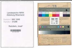 Entnazifizierung Josef Reinders , geb. 18.04.1905 (Zugfuehrer)
