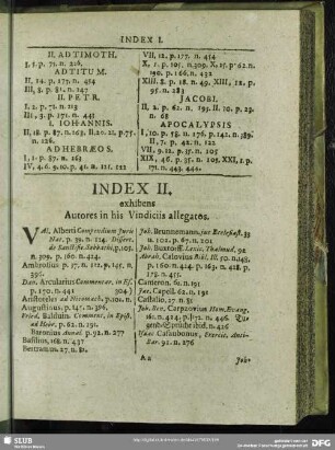 Index II