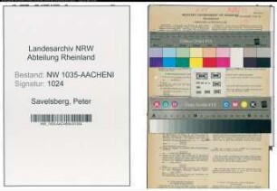 Entnazifizierung Peter Savelsberg , geb. 26.11.1896 (Labortechniker)