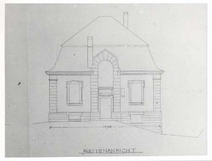 Rastatt, RA; Rabbinerhaus, Seitenansicht (Bauplan von 1905)