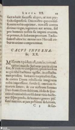 Cacus Infernalis. XX.