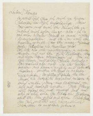 Brief von Hannah Höch an Thomas Ring. Berlin