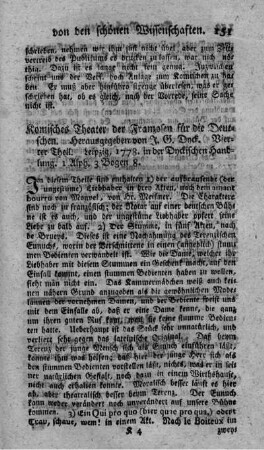 Komisches Theater der Franzosen für die Deutschen.