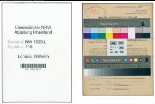 Entnazifizierung Wilhelm Lohaus , geb. 09.01.1898 (Lokfuehrer)