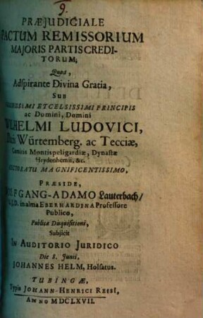 Praejudiciale Pactum Remissorium Majoris Partis Creditorum