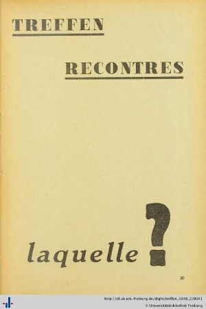 Treffen Rencontres laquelle?