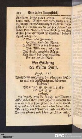 Bey Erklärung der Ersten Bitte.