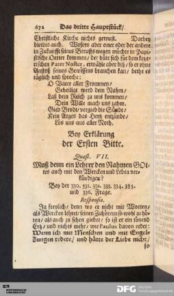 Bey Erklärung der Ersten Bitte.