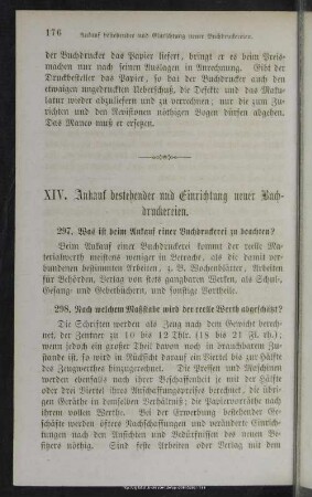 XIV. Ankauf bestehender und Einrichtung neuer Buchdruckereien