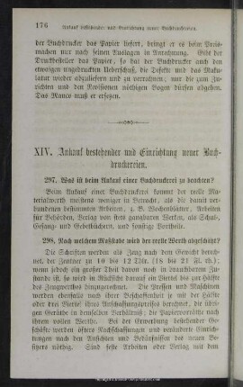 XIV. Ankauf bestehender und Einrichtung neuer Buchdruckereien
