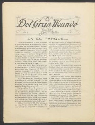 Del gran mundo : En el parque...